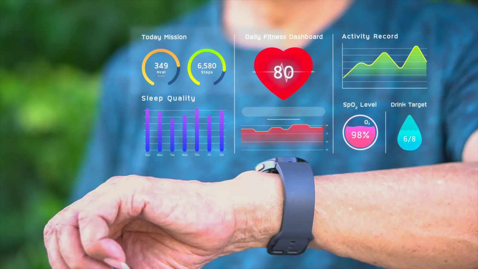 Smartwatch with health data