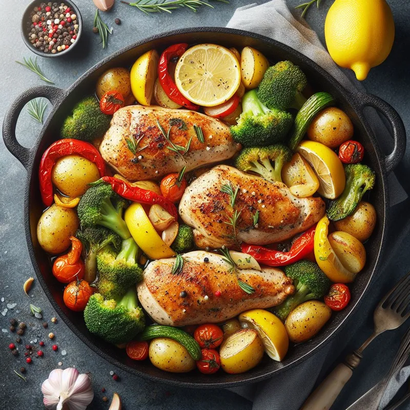 Easy Weeknight Stress-Free Dinner: One-Pan Lemon Garlic Chicken